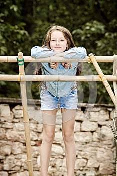 Moving into adulthood. Outdoor portrait of teenage girl.