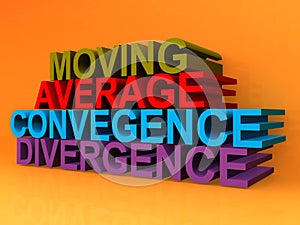 Moving average convegence divergence on orange photo