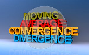 moving average convergence divergence on blue photo