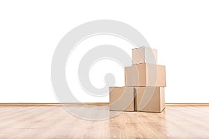 Moving boxes on the floor