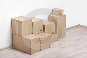 Moving boxes on the floor