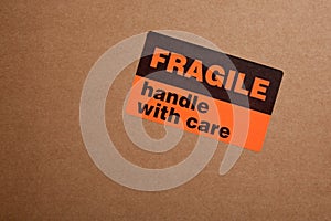 Moving boxes with fragile stickers