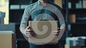 Moving Boxes in Office