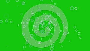 Moving bubbles green screen