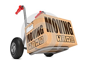 Moving - Cardboard Box on Hand Truck.