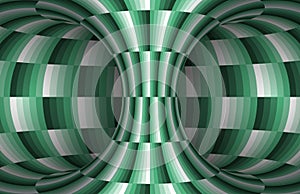 Moving checkered hyperboloid background. Vector optical illusion illustration