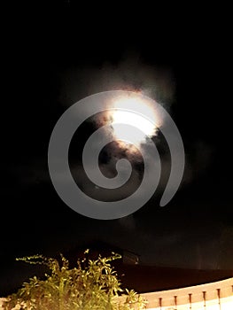 Moving eye night moon