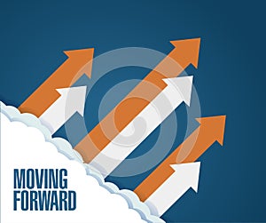 moving forward concept. arrows moving up photo