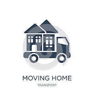 moving home icon in trendy design style. moving home icon isolated on white background. moving home vector icon simple and modern