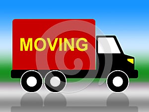 Moving House Represents Change Of Address And Lorry