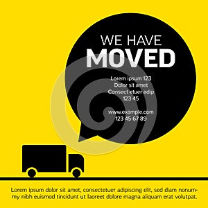 We are moving minimalistic flyer template