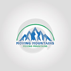 Moving Mountains logo design template idea and inspiration