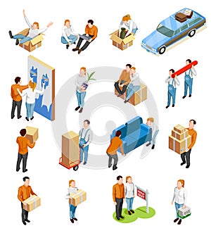 Moving People Isometric Set