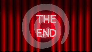 Moving red Curtain ending outro animation.