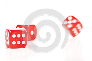 Moving Red Dice