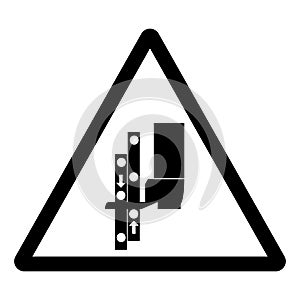 Moving rungs can pinch and crush Symbol Sign, Vector Illustration, Isolate On White Background Label .EPS10