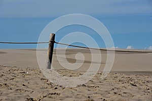 moving sand dunes near the city of Léba in Poland.