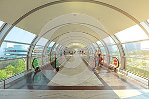 Moving sidewalk Jewel Airport