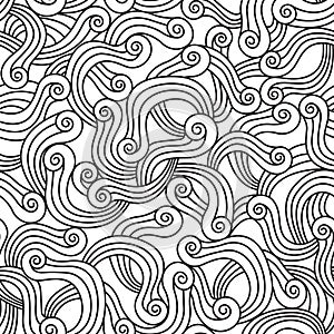 Moving spirals seamless pattern