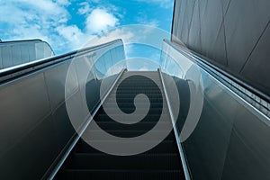 Moving staircase leads to the sky