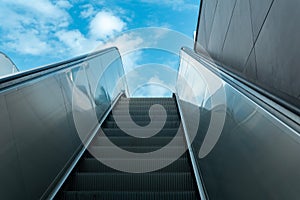 Moving staircase leads to the sky