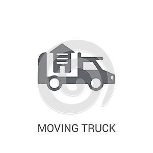 Moving truck icon. Trendy Moving truck logo concept on white background from Real Estate collection