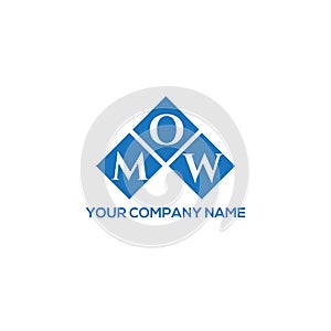 MOW letter logo design on WHITE background. MOW creative initials letter logo concept.