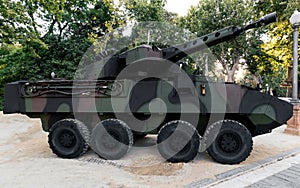 MOWAG Piranha IIIC. Marine infantry 8x8 armored vehicle. Display of military vehicles. Spanish