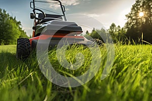 Mower grass equipment. Generate Ai