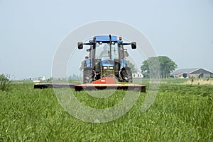 Mowing the grass