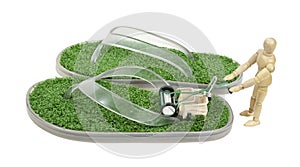 Mowing Grass Sandals