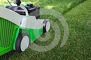 Mowing the lawn