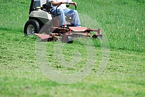 Mowing the lawn