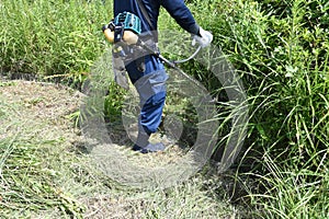 Mowing work