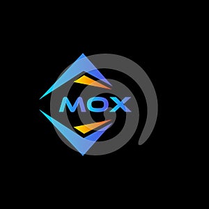 MOX abstract technology logo design on Black background. MOX creative initials letter logo concept