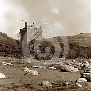 Moy Castle, sepia tone