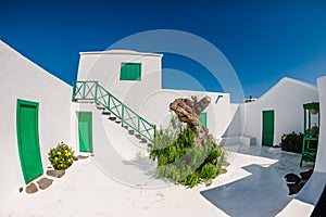 Mozaga, Lanzarote, Spain - 2020, March 4. Casa Museo del Campesino or Agricultural Museum designed by the famous artist Cesar