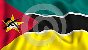 Mozambique flag waving symbol country