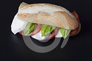 Mozarella tomato sandwich