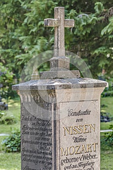 Mozart family mausoleum at Salzburg, Austria