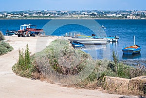 Mozia harbor, in the salt marshes of marsala