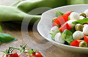 mozzarella cheese for salad with tomatoes