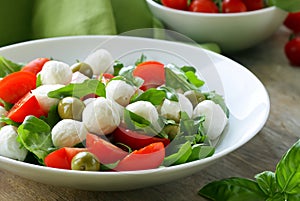 mozzarella cheese for salad with tomatoes