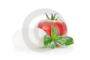 Mozzarella cheese, tomato and basil