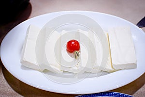 Mozzarella and cherry tomato photo