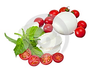 Mozzarella di Bufala, fresh cheese, italian dairy product.