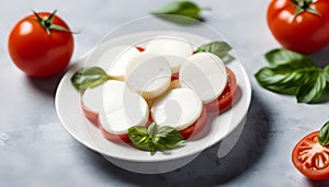 Mozzarella typical Italian product derived from milk photo