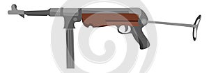MP 40 gun, illustration, vector