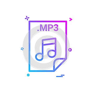mp3 application download file files format icon vector design