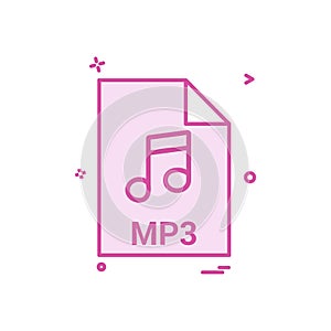 mp3 file file extension file format icon vector design